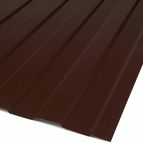 Профнастил С-8 RAL8017 коричневый шоколад 2000х1200х04мм (24м2) / Профнастил С-8 RAL 8017 коричневый шоколад 2000х1200х04мм (24 кв. м.)