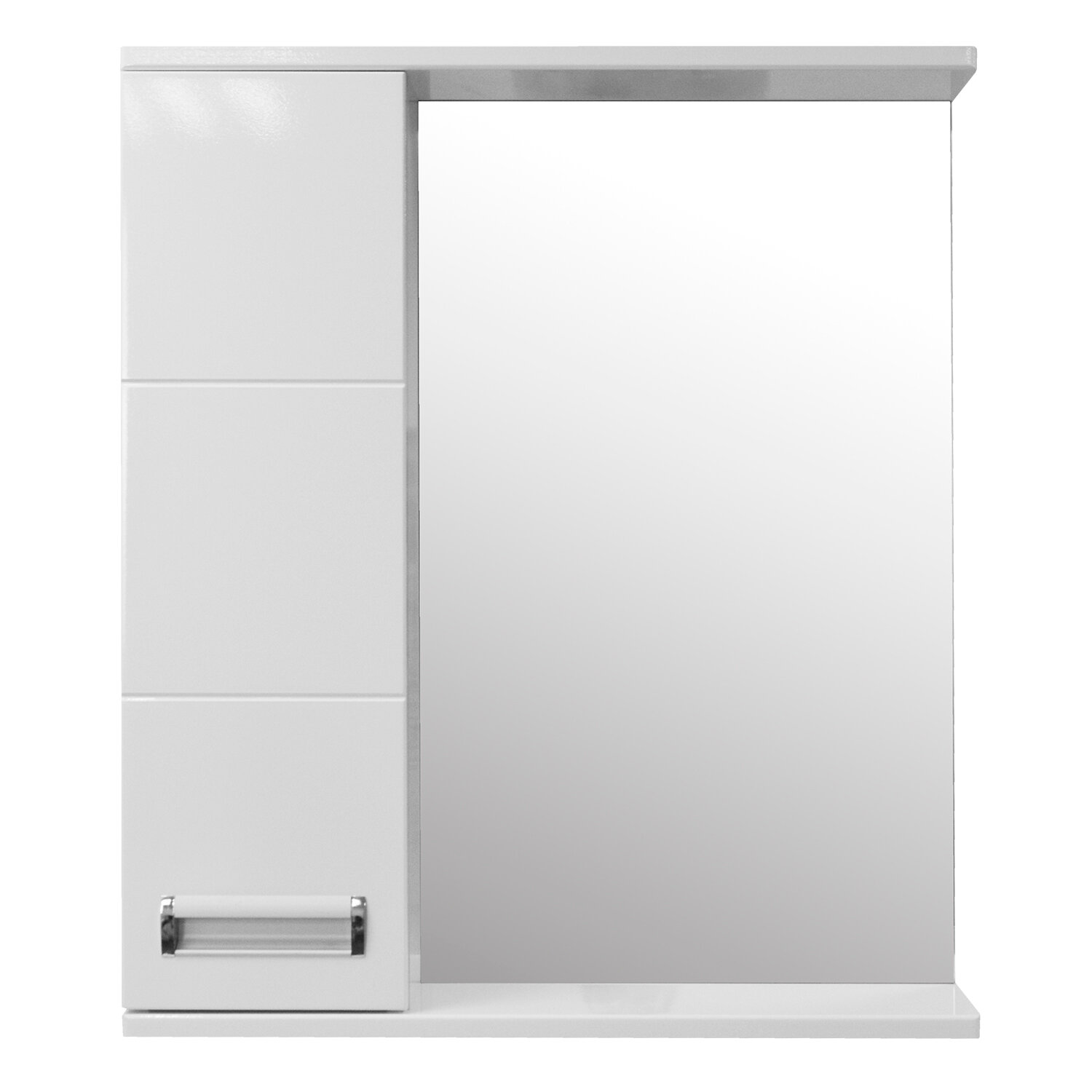 Зеркало-шкаф Loranto Дина 60, 600х700х140 левосторонний, белый (CS00049717)