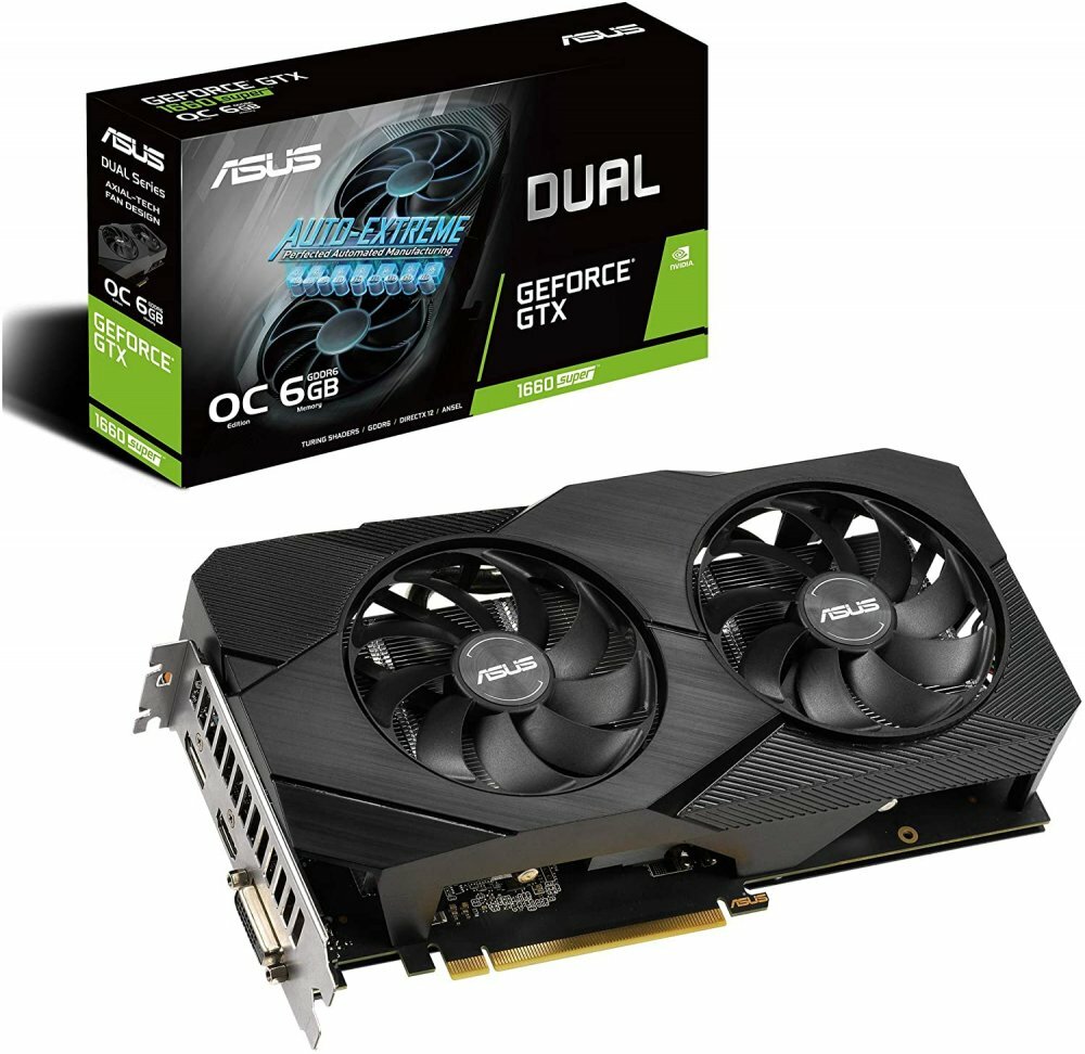 Видеокарта Asus GeForce GTX 1660 SUPER DUAL EVO OC (DUAL-GTX1660S-O6G-EVO)