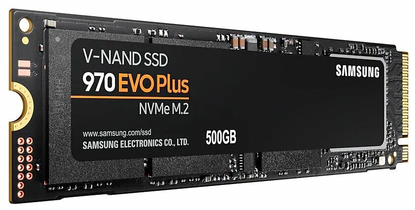 Samsung 970 EVO Plus, 500 ГБ, 500 Gb, M.2 MZ-V7S500BW, SSD диск, твердотельный накопитель