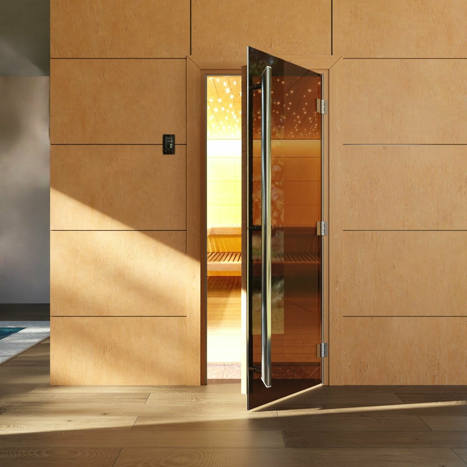 Дверь для бани "Престиж бронза" 2000х700 мм. Правая (петли справа) - фотография № 9