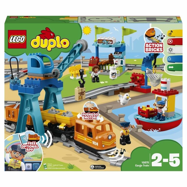 LEGO Duplo Town Конструктор Грузовой поезд, 10875