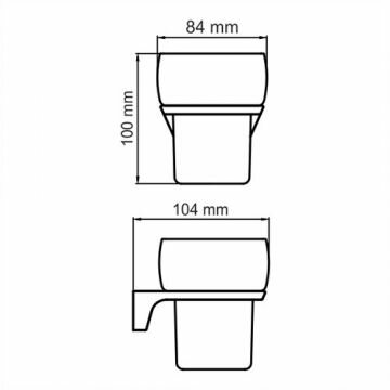 Подстаканник одинарный Wasserkraft Glan K-5128 черный глянец - фотография № 2