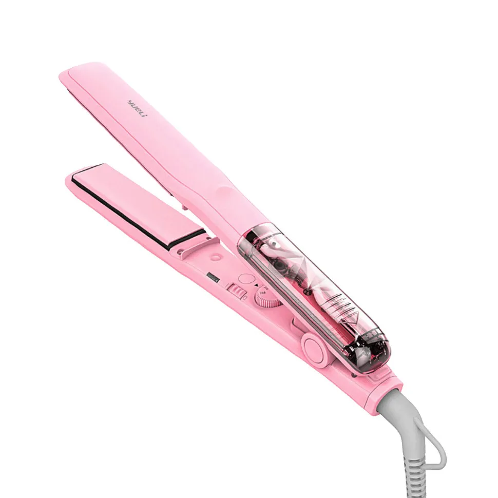 Плойка для волос Yueli Hot Steam Straightener (Pink/Розовый)