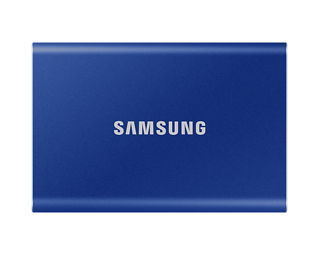 2 ТБ Внешний портативный твердотельный SSD накопитель Samsung T7 (MU-PC2T0H/WW) USB 3.2 Gen2, синий