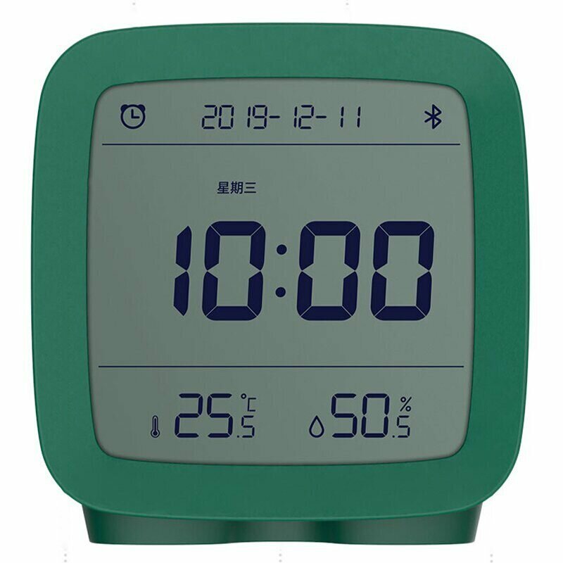 Будильник Xiaomi ClearGrass Bluetooth Thermometer Alarm clock CGD1 зелёный - фотография № 2