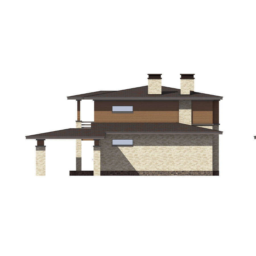 45-28L-Catalog-Plans - Проект двухэтажного кирпичного дома с террасой - фотография № 5