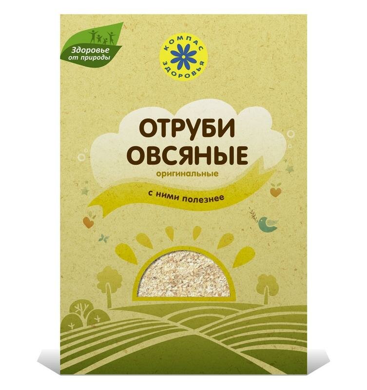 Отруби овсяные натуральные "Компас здоровья", 200 г
