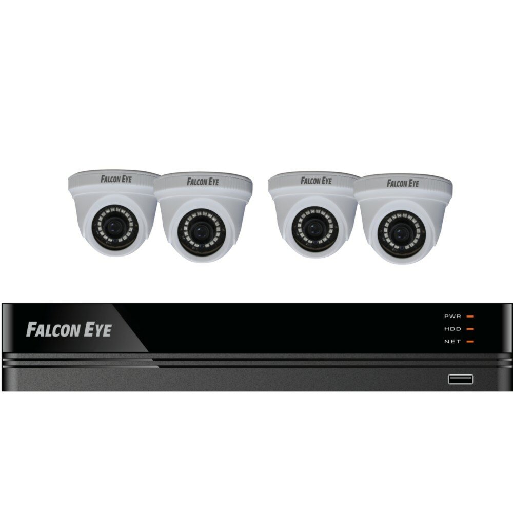 Комплект видеонаблюдения Falcon Eye FE-104MHD KIT Дом SMART Гибридный регистратор с поддержкой AHD/TVI/CVI/IP/Аналог. Алгоритм сжатия H.264