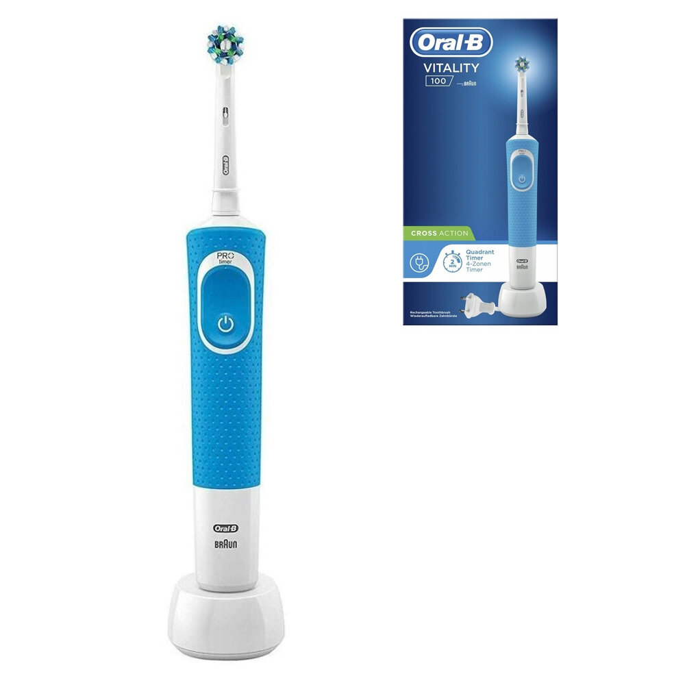 Электрическая зубная щетка Oral-B Vitality 100 CrossAction Голубая