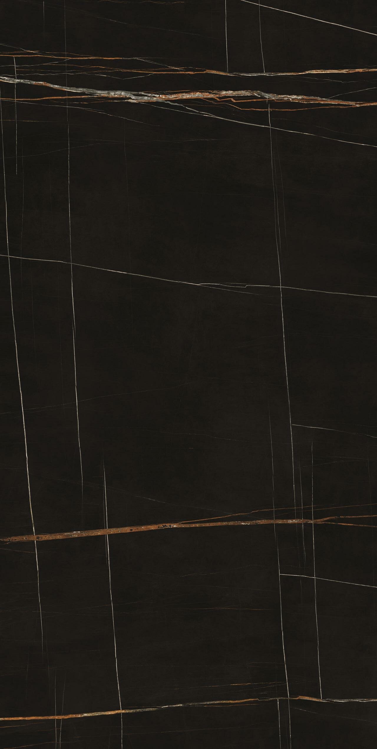 Керамогранит MaxFine by Iris FMG Marmi Sahara Noir 75х150 см поверхность Lucido толщина 6 мм