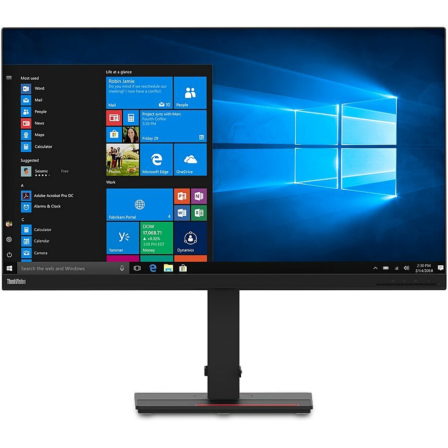 Монитор Lenovo 27"(2560x1440) Lenovo ThinkVision T27h-20 61EDGAT2EU/матрица IPS Матовая / Регулировка высоты