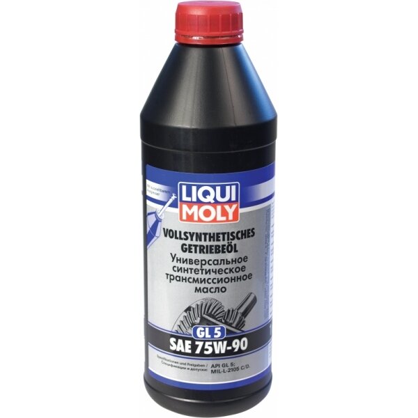 Синтетическое трансмиссионное масло Liqui Moly Vollsynthetisches Getriebeoil (GL-5) 75W-90 LM-75W90 GL5-1L
