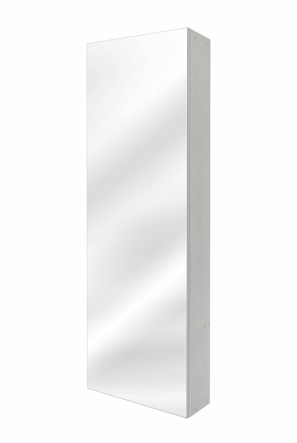 Настенная гладильная доска с зеркалом Астра Гранде цвет беленый дуб, распашная открывание вправо - фотография № 4