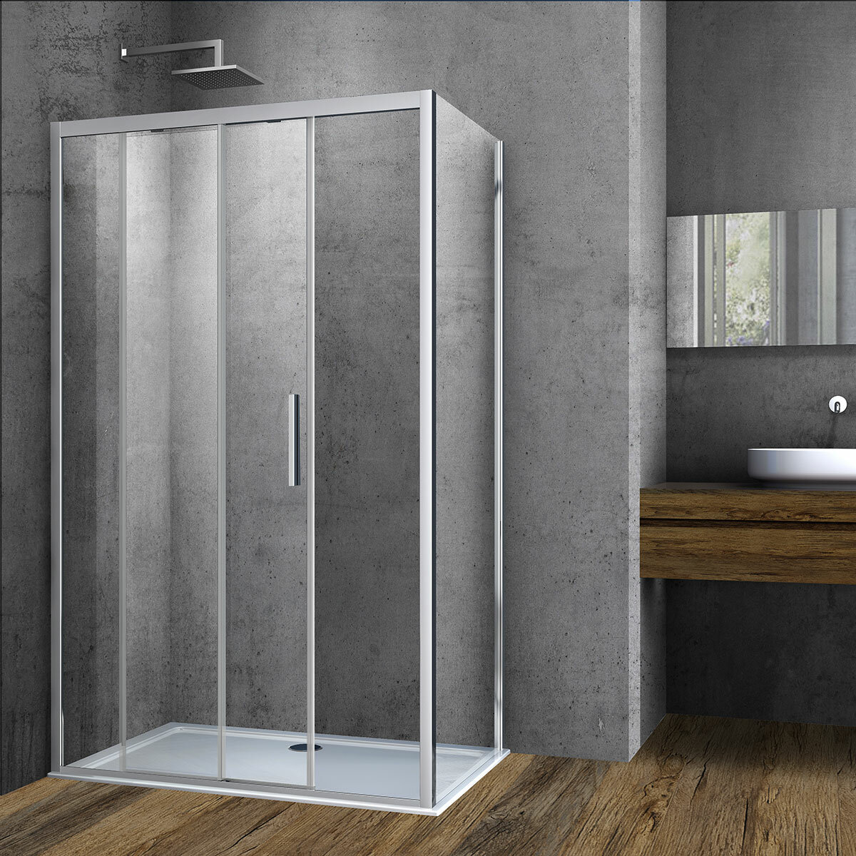 Vincea Душевой уголок Soft VSR-3SO9015CL, 1500*900, хром, стекло прозрачное