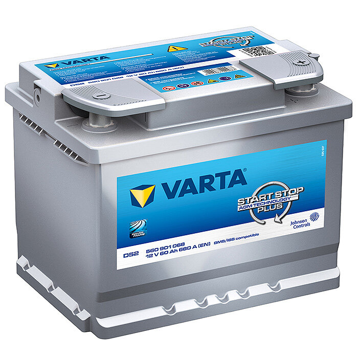 Аккумулятор 60 а/ч, европейская полярность VARTA Start-Stop Plus 560 901 068 (d52) VAR560901SS