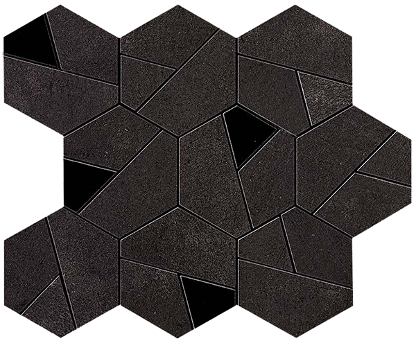 Atlas Concorde Boost AN7B Tarmac Mosaico Hex Black 25x285 1 шт. (0.07 м2)