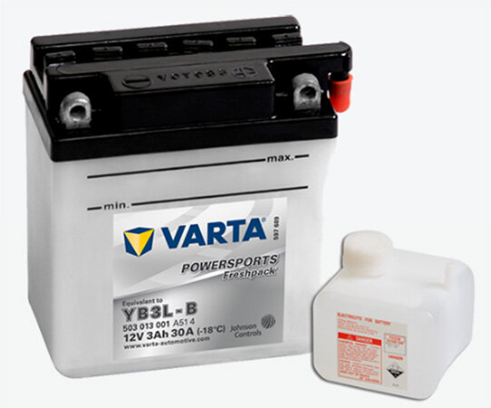 Аккумулятор мото Varta Funstart Freshpack 503013 (YB3L-B) 100x58x112