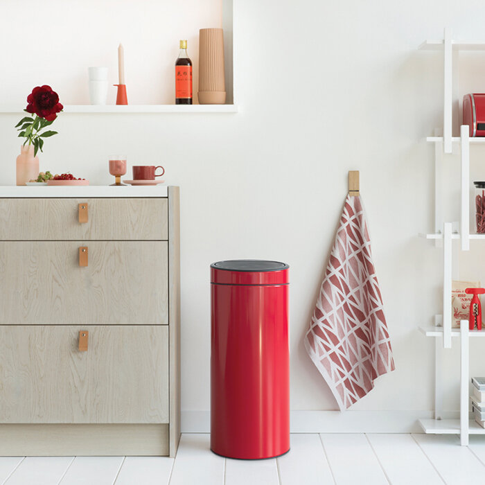 Мусорный бак Brabantia Touch Bin New, 30л, пламенно-красный 115189 - фотография № 4