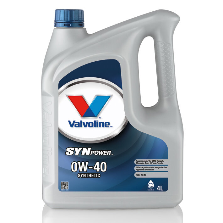 Масло моторное синтетическое Valvoline SYNPOWER 0W-40 4L (арт. 872588) VAL-0W40SP-4L