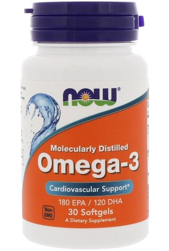 NOW Omega-3 (30 гелевых капсул)