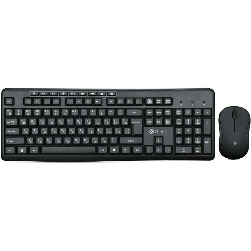 Клавиатура+мышь Oklick 225M Black беспроводная