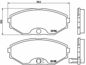 Колодки тормозные передние Nissan Cefiro III/Maxima / Maxima QX V/Prairie Liberty 98>03 Infiniti J30/Q45 I 89>97 BREMBO P56045