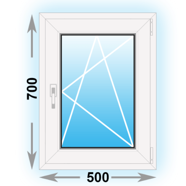 Пластиковое окно Veka WHS одностворчатое 500x700 (ШxВ)