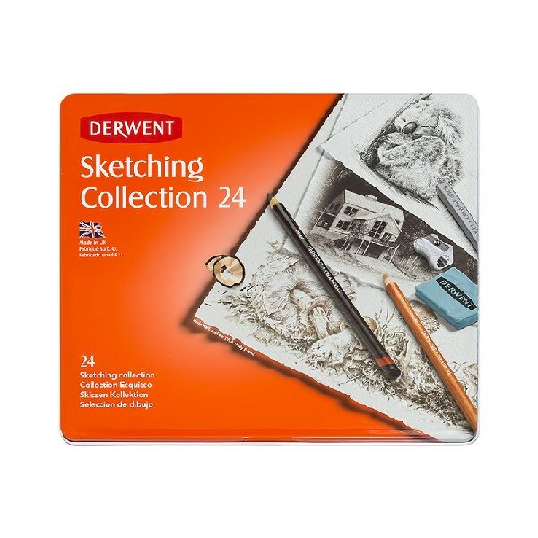 Набор карандашей Sketching Collection 24 цвета в металлической упаковке Derwent 34306