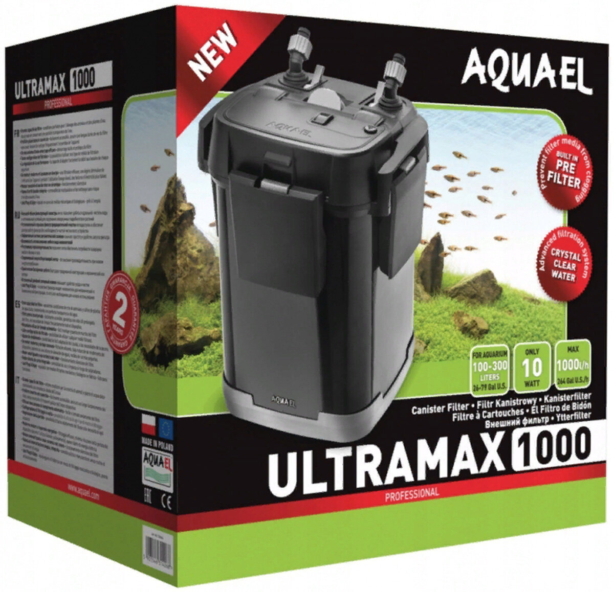 Внешний фильтр Aquael Ultramax 1000 1000 л/ч для аквариумов объемом до 300 л (1 шт)