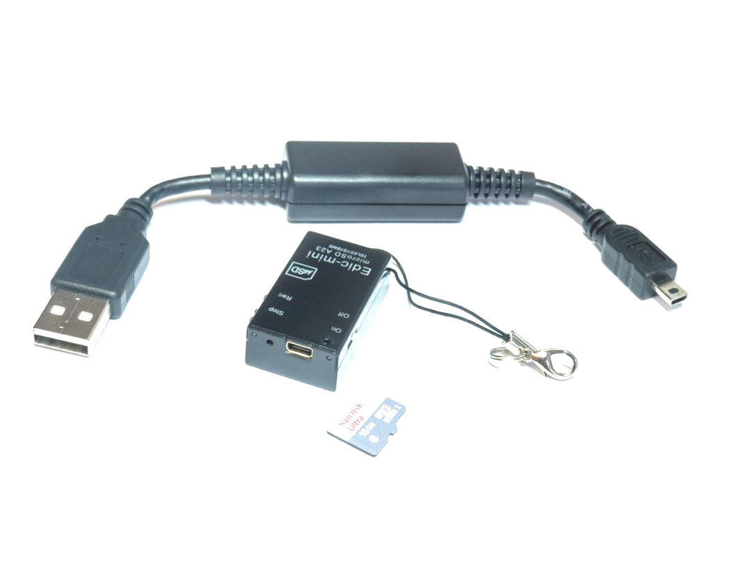 Диктофон цифровой Edic-мини A23 (microSD) (W90270EDI) + 2 подарка (Power-bank 10000 mAh + SD карта)