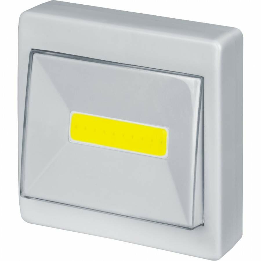 фото Navigator фонарь настенный 3W(200lm) NPT-PL03-3xR03 Пласт.пушлайт 1COB LEDx3W,1реж.85x85x30мм 14231 (арт. 713248)