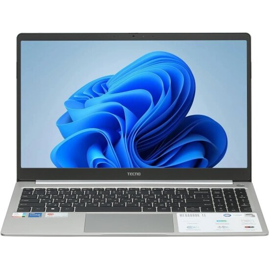 Ноутбук Tecno MegaBook-T1 R7 16/512G Silver Win11 15.6" (T1 R7 16+512G Silver Win11) - фото №1