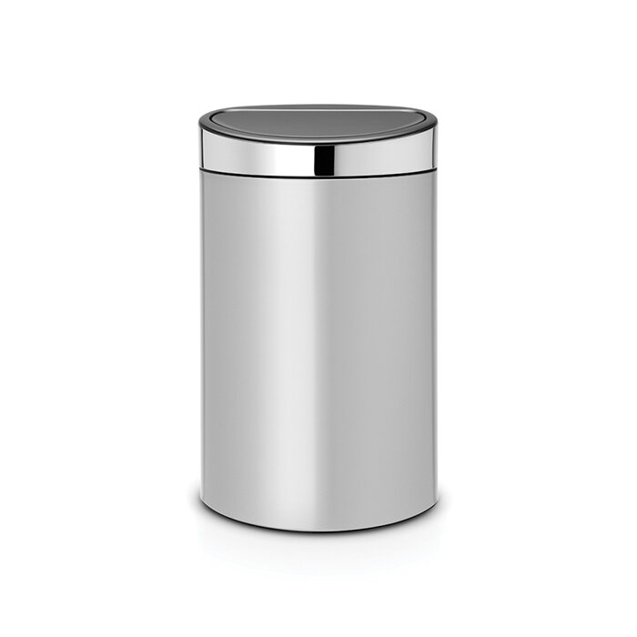 Мусорный бак Brabantia Touch Bin, 40л, серый металлик 114861