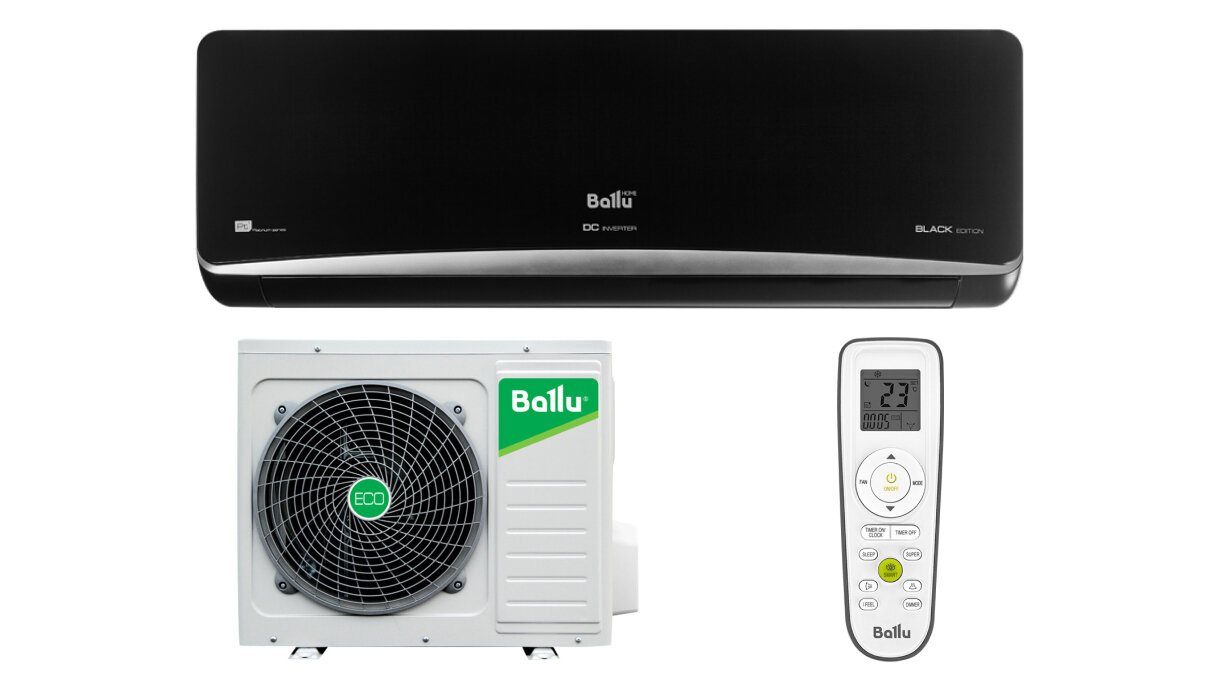 Кондиционер Ballu Platinum Black Inverter BSPI-10HN1/BL/EU Сплит-система