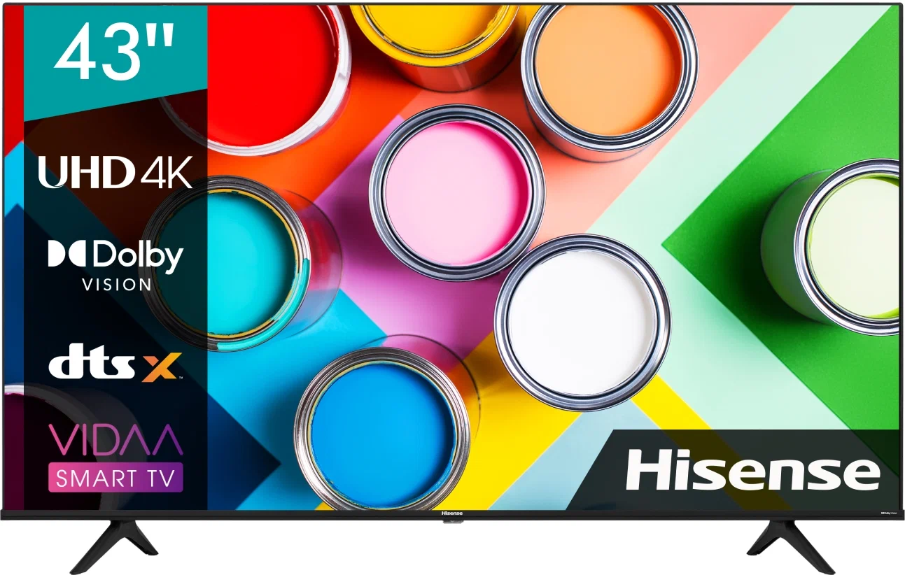 Телевизор Hisense 43A6BG HDR, LED, черный