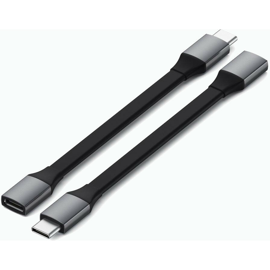 Кабель Satechi USB-C Mini Extension Cable (12 см) чёрный/серый (ST-TCECM)