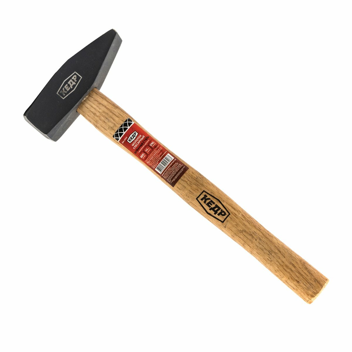 Молоток слесарный Кедр, деревянная ручка, 600 г