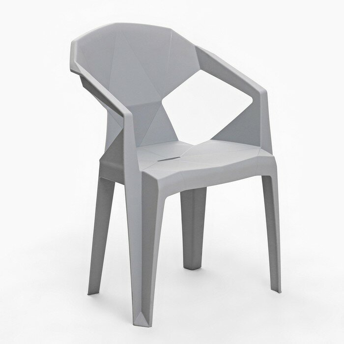 Кресло для сада "Epica" 41,5 х 56,5 х 81 см, серое - фотография № 1