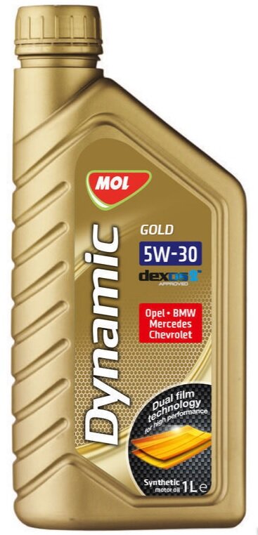 Масло моторное синтетика Mol Dynamic Gold 5W30 SN C3 1л