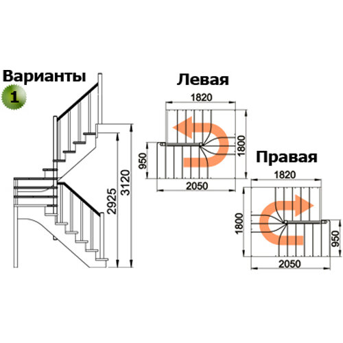 Лестница К-033м Л сосна под покраску (6 уп) - фотография № 2