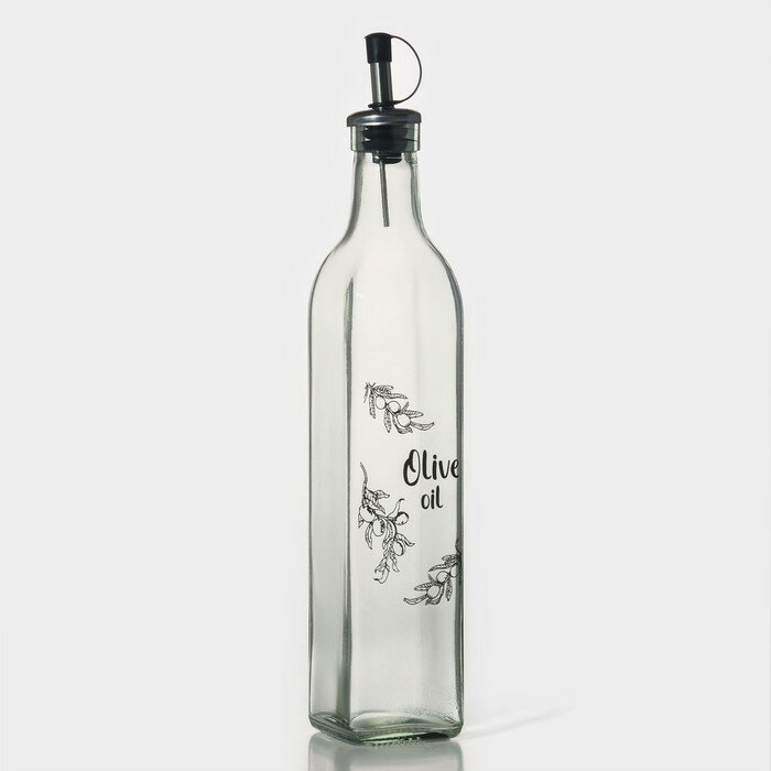 Бутыль стеклянная для соусов и масла Доляна «Классика», 500 мл, 6×29 см - фотография № 1