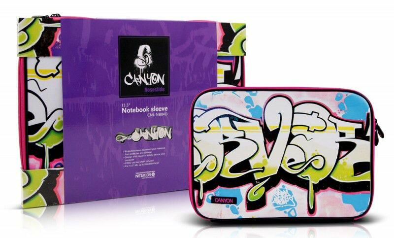 Чехол для ноутбука CANYON CNL-NB04D Sleeve for laptop up to 13.3' Graffiti