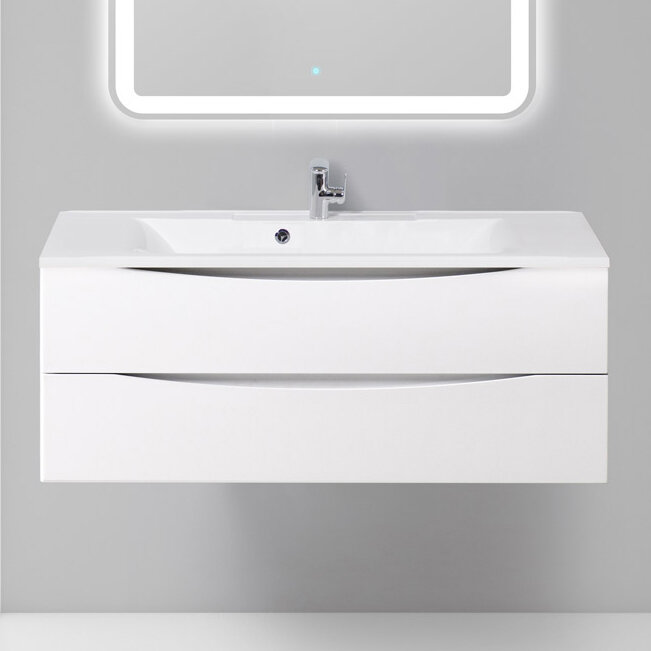 Тумба с раковиной BelBagno Marino 120 bianco lucido