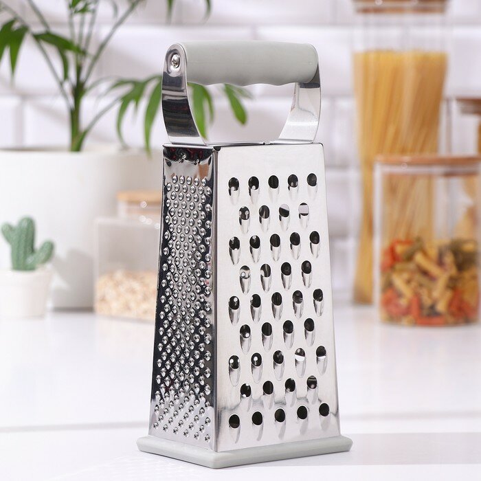 фото Тёрка Magistro Gate, 4 грани, 10,5×8,5×25,5 см, цвет серый