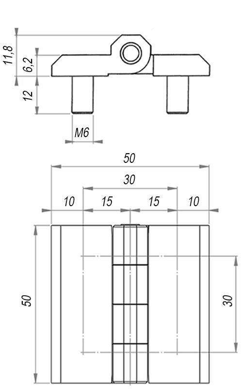 Петля шарнирная универсальная EMES ZMCB50X50 - фотография № 5