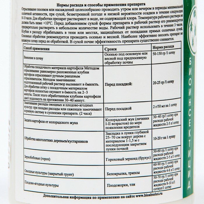 Биоинсектицид почвенный Боверия Бассиана от комплекса вредителей, 80 г - фотография № 2