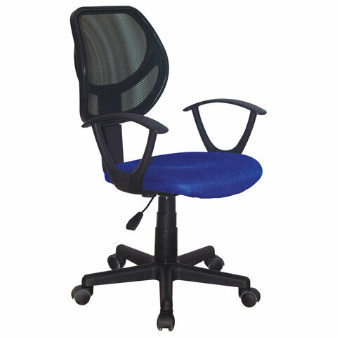 Кресло компактное BRABIX "Flip MG-305" ткань синее/черное