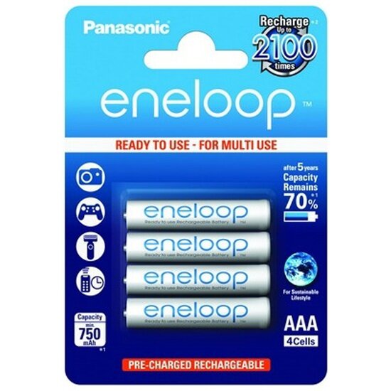 Аккумулятор ENELOOP Panasonic LR03 AAA 750 mAh R2U (уп 4 шт)