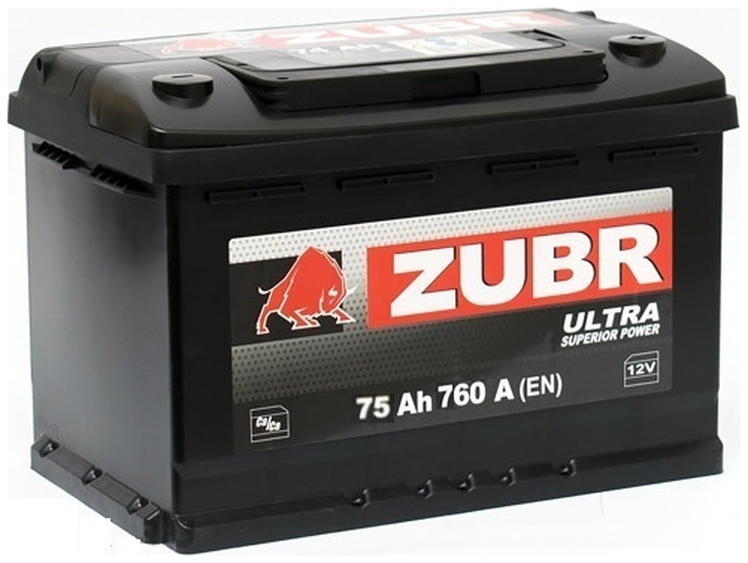 Аккумулятор ZUBR Ultra 75 Ач обратная полярность